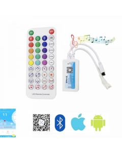 DC5V-24V SP611E LED Controller Bluetooth Music App with IR 38 Keys Remote Control