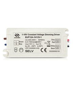 EUP12A-1H12V-1 12W Euchips 12V DC 0/1-10V CV Led Driver