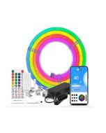 Bluetooth App Music LED Neon Light Kit Silica Gel WS2811 Strip RGB Addressable 12V Lighting Gear